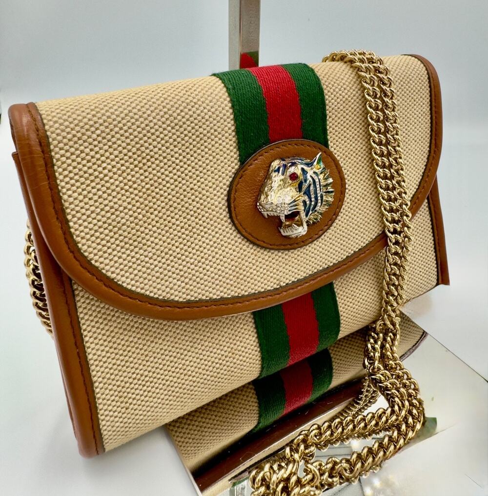 Gucci Rajah Mini Canvas Crossbody Bag Classic Luxury Versatile